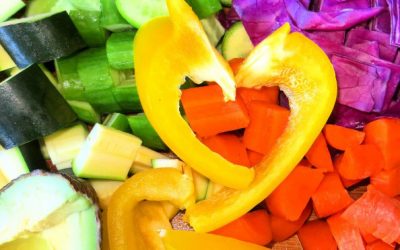 Raw Rainbow Veggie Salad