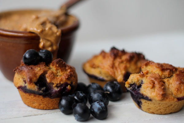 JD Lewis Inspired Peanut Butter Blueberry Muffins