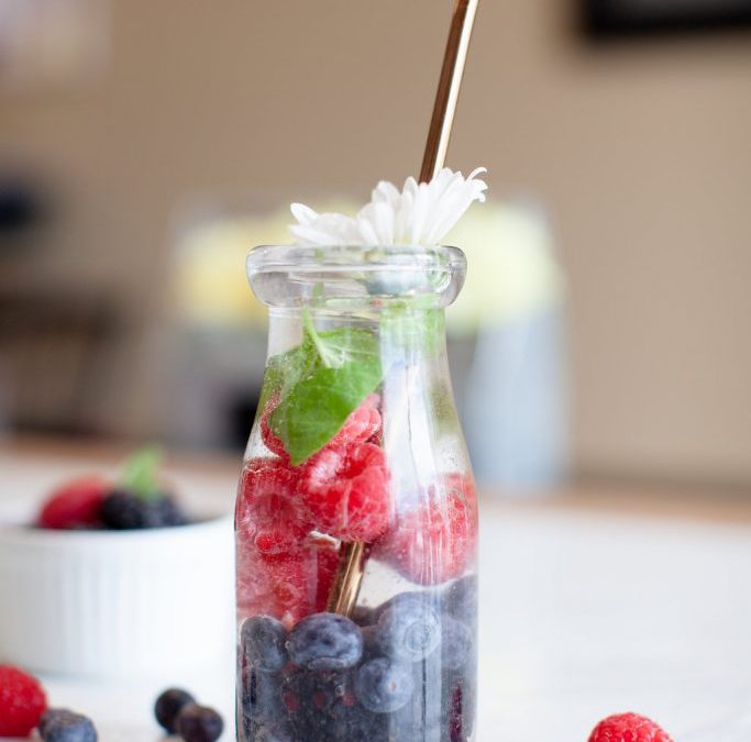 Berry Basil Infused Water