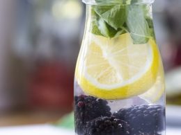 Blackberry Lemon Basil Infused Water