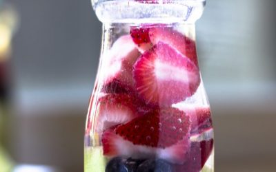 Honeydew Strawberry Blueberry Infused Water