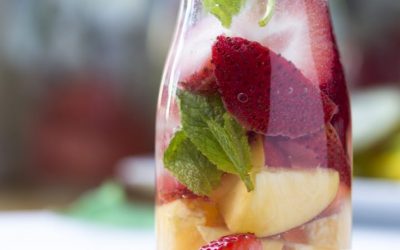 Nectarine Strawberry Mint Infused Water