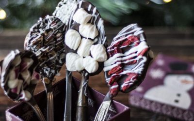 Festive Holiday Hot Chocolate Spoons