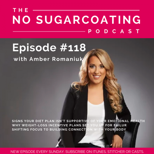 Episode #118 Signs Your Diet Plan Isn’t Supportive of Your Emotional Health, Why Weight-Loss Incentive Plans Set You Up For Failure & Shifting Focus To Building Connection With Your Body