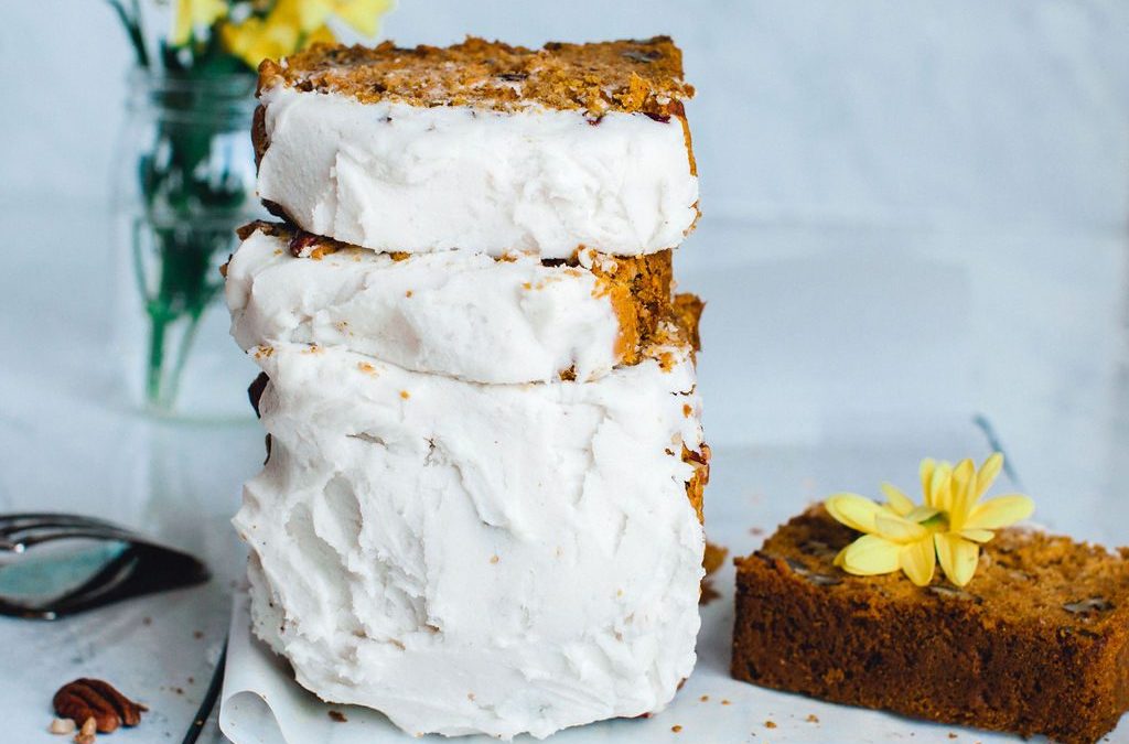 Carrot Cake with Coconut Vanilla Icing