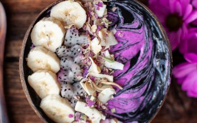 Electric Pink Charcoal Smoothie Bowl