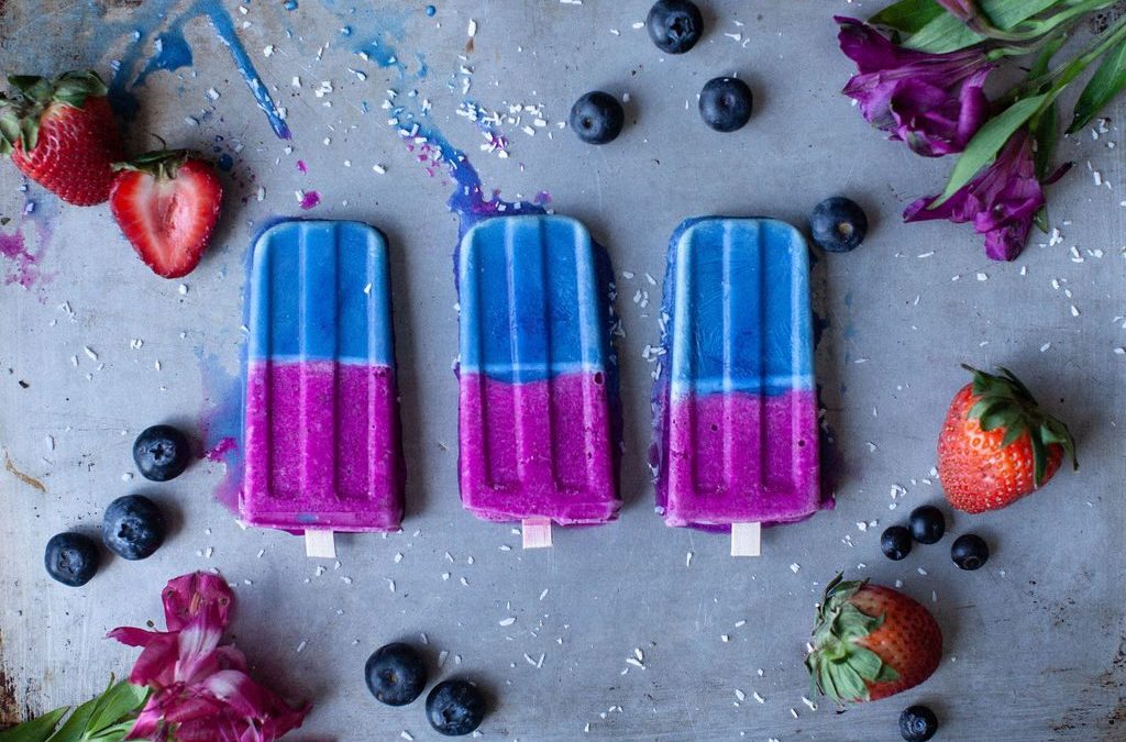 Blue Strawberry Pitaya Popsicle Recipe