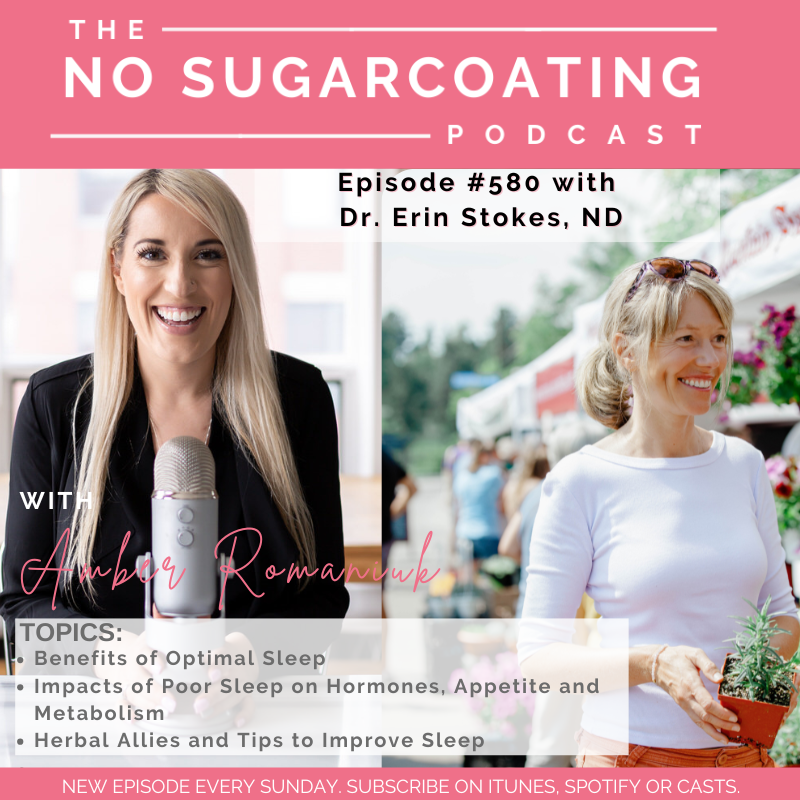 Episode 580 Sleep Dr. Erin Stokes ND Benefits of Optimal Sleep Impacts of Poor Sleep on Hormones, Appetite and Metabolism Herbal Allies and Tips to Improve Sleep with Dr. Erin Stokes ND