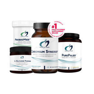 Jars of Chromium, L-glutamine, probiotic and beef protein
