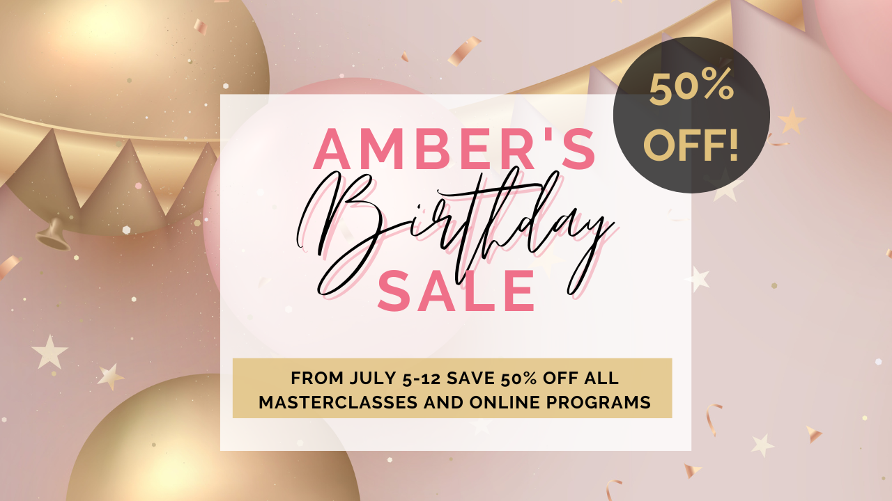 website birthday banner Amber Approved Health Coach
